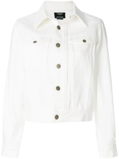 Calvin Klein 205w39nyc Andy Warhol Foundation Printed Denim Jacket In White