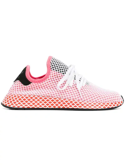 Adidas Originals Deerupt Pink White And Red Mesh Sneaker