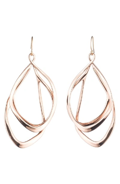 Alexis Bittar Orbit Wire Drop Earrings, Rose-tone In Rose Gold
