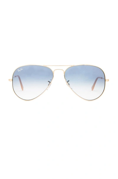 Ray Ban Aviator In Arista And Gradient Light Blue