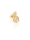 Sydney Evan Women's Diamond & 14k Yellow Gold Pineapple Single Stud Earring