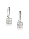 De Beers Women's Enchanted Lotus Diamond & 18k White Gold Drop Earrings