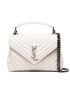 Saint Laurent Cream Lou Lou Medium Leather Shoulder Bag - Neutrals