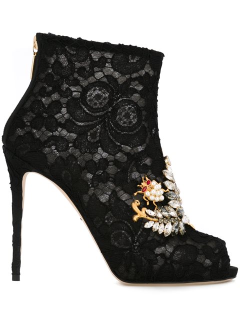 Dolce & Gabbana 'bette' Taormina Lace Booties | ModeSens