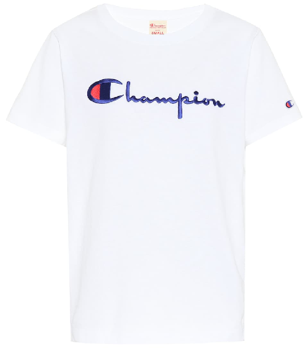 Champion Embroidered Cotton T-shirt | ModeSens