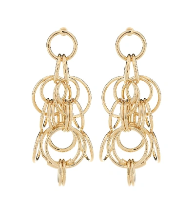 Chloé Drop Hoop Earrings In Gold
