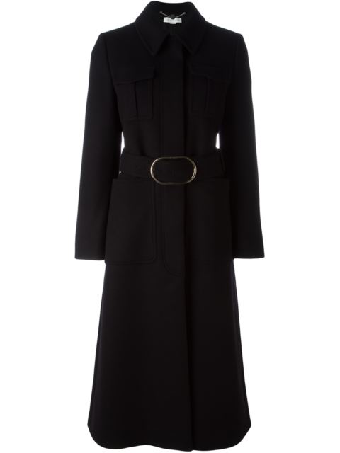 Stella Mccartney Belted Coat In Black | ModeSens