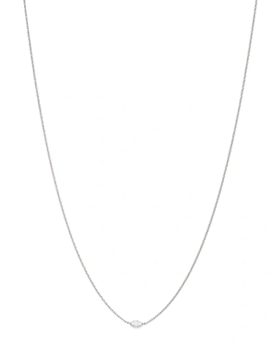Aerodiamonds 18k White Gold Solo Marquise Diamond Necklace, 18