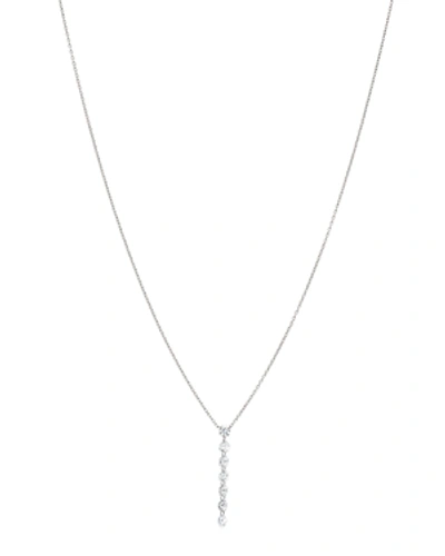 Aerodiamonds 18k White Gold Seven Diamond Streamer Necklace, 18