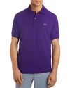 Lacoste Short Sleeve Pique Polo Shirt - Classic Fit In Samui Purple