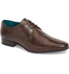 Ted Baker Men's Bhartli Leather Plain Toe Oxfords In Dark Brown