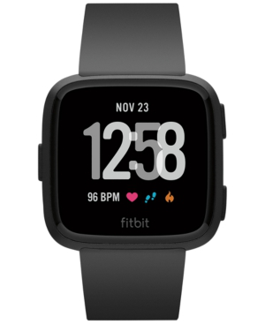fitbit charge 3 unisex black elastomer band touchscreen smart watch 22.7 mm