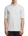 Allsaints Redondo Half Sleeve Slim Fit Button-down Shirt In Celest Blue