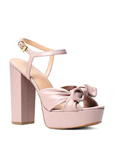 Michael Michael Kors Women's Pippa Leather Platform High-heel Sandals In Soft Pink