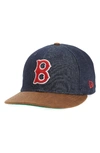 New Era X Levi's Mlb Logo Ball Cap - Black In Boston Red Sox