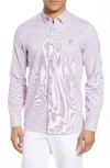 Ted Baker Stapal Textured Regular Fit Button-down Shirt In Pink