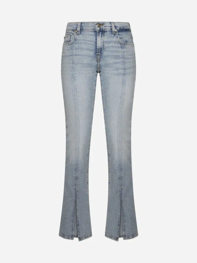 7 For All Mankind Bootcut Tailorless Luxe Vintage Sunday Jeans In Light Blue
