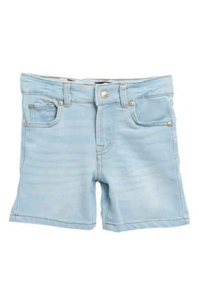 7 For All Mankind Kids' Knit Denim Shorts In Blue