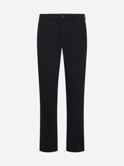 7 For All Mankind Slimmy Chino Luxe Performance Trousers In Black