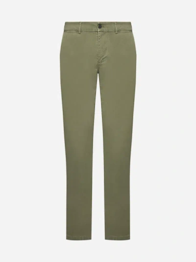 7 For All Mankind Slimmy Chino Trousers In Green