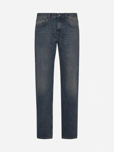7 For All Mankind The Straight Air Jeans In Mid Blue