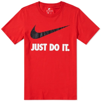 Nike Men's Just Do It Swoosh T-shirt In Red