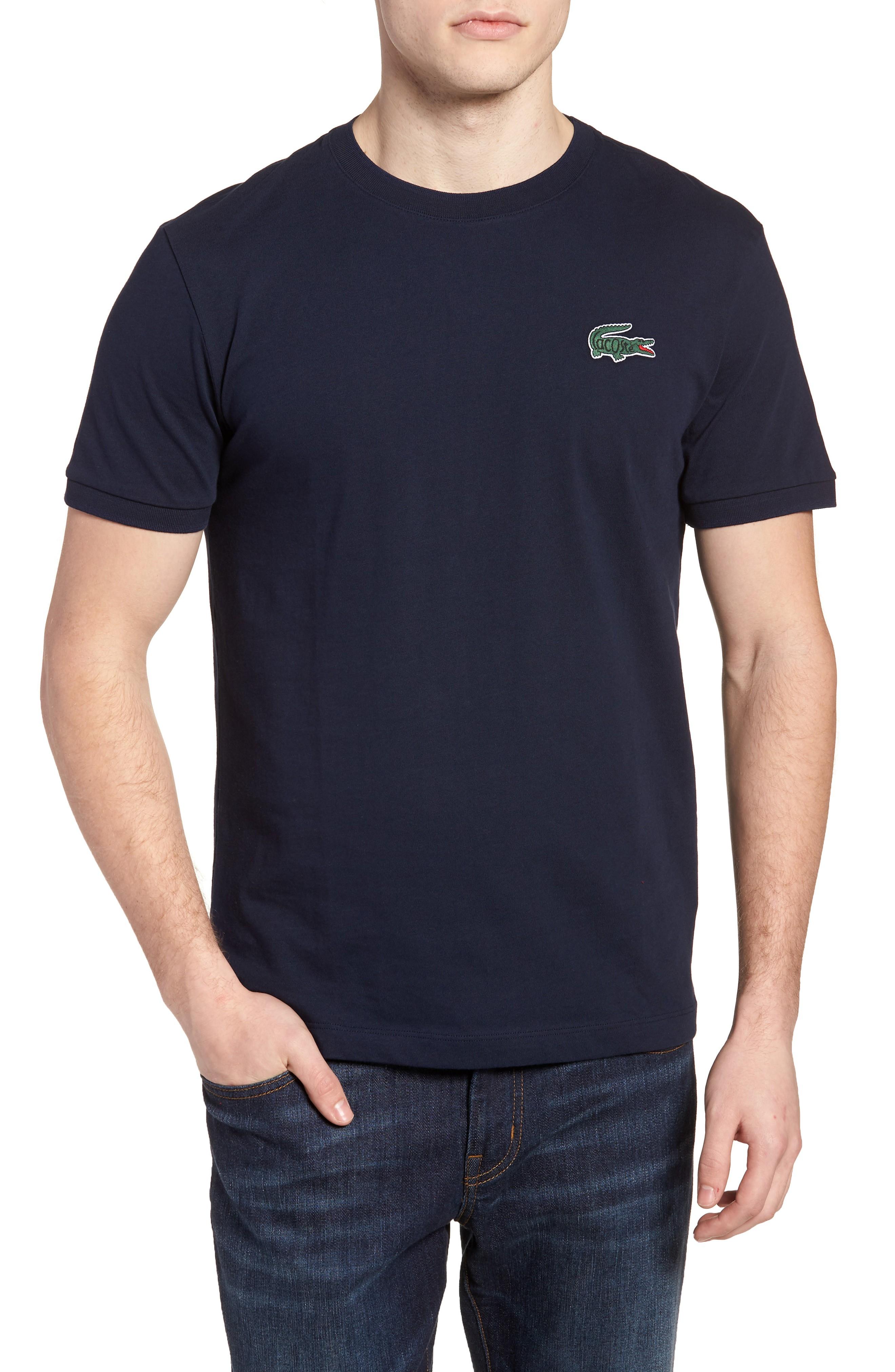 Lacoste Vintage Croc Crewneck T-shirt In Navy Blue | ModeSens