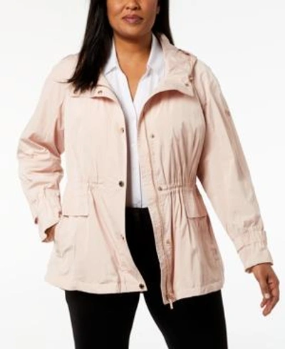Calvin Klein Plus Size Utility Jacket In Blush