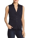 Elie Tahari Vichi Ruched Sleeveless Blouse - 100% Exclusive In Black
