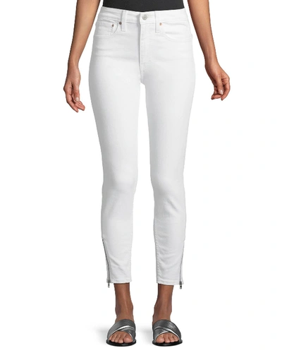 Levi's 721 Altered High-rise Side-zip Skinny Jeans In White