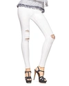 Hue Ripped Knee Denim Leggings In White