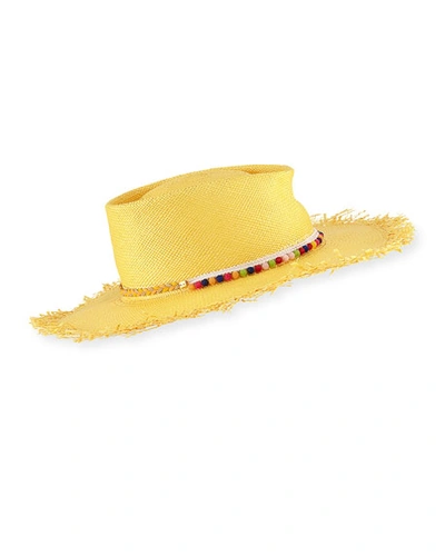 Gladys Tamez Naomi Panama Straw Hat In Yellow