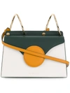 Danse Lente Mini Phoebe Colorblock Shoulder Bag In Green