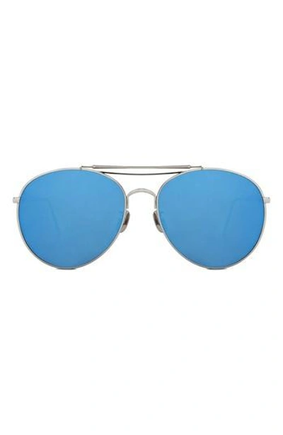 Gentle Monster Big Bully 60mm Sunglasses - Silver/ Blue