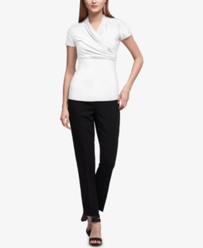 Dkny Shirred Top In White