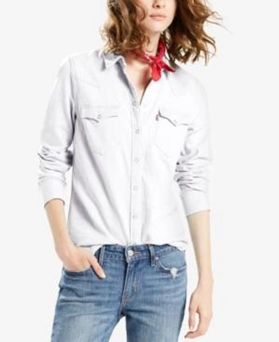 Levi's Tailored Western Shirt In Beat Up White