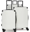 Calpak Ambeur 3-piece Metallic Luggage Set In White