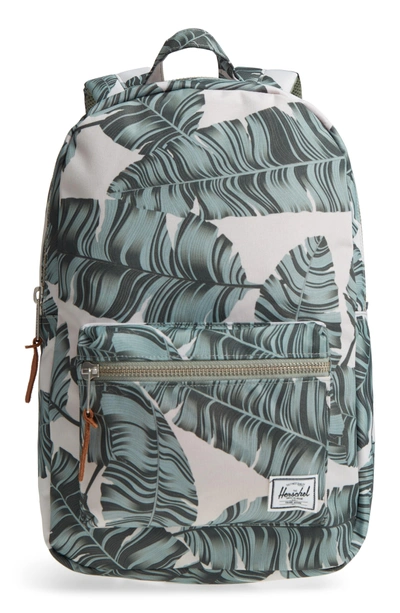 Herschel Supply Co 'settlement Mid Volume' Backpack - Green In Silver Birch Palm