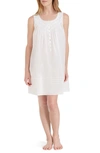 Eileen West Cotton Lace-trim Short Nightgown In White