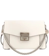 Givenchy Small Gv3 Leather Crossbody Bag - Beige In White