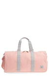Herschel Supply Co Novel Canvas Duffel Bag - Pink In Peach/ Light Grey