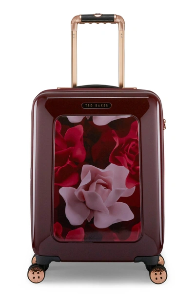 Ted Baker Medium Porcelain Rose 27-inch Hard Shell Spinner Suitcase - Burgundy