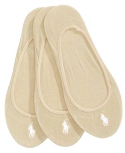 Polo Ralph Lauren Women's 3 Pack Ultra-low No- Show Sock Liners In Nude