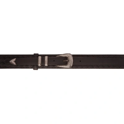 Bottega Veneta Black Nappa Intrecciato Belt