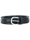 Orciani Narrow Leather Belt In Blue