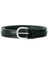 Orciani Narrow Leather Belt In Black