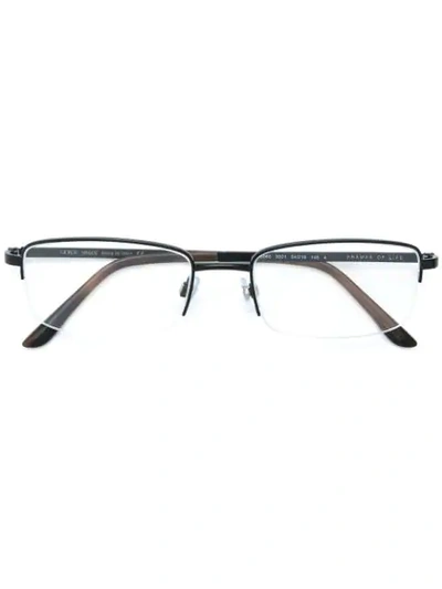 Giorgio Armani Square-frame Glasses - Black