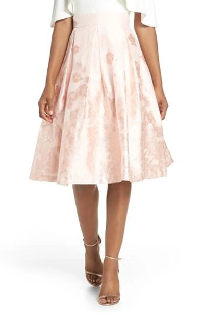Eliza J Jacquard A-line Skirt In Blush