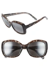 Maui Jim Orchid 56mm Polarizedplus2 Sunglasses In Grey Tortoise Stripe/ Grey