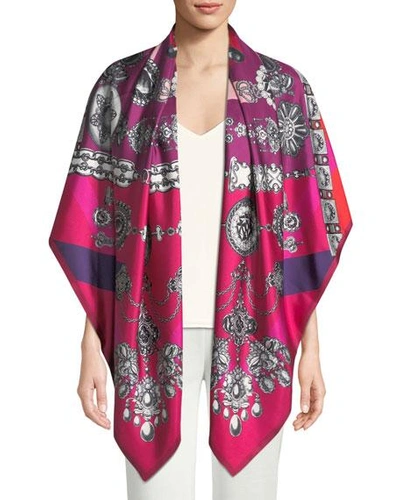 St. Piece Hartley Double-sided Silk Scarf In Multi